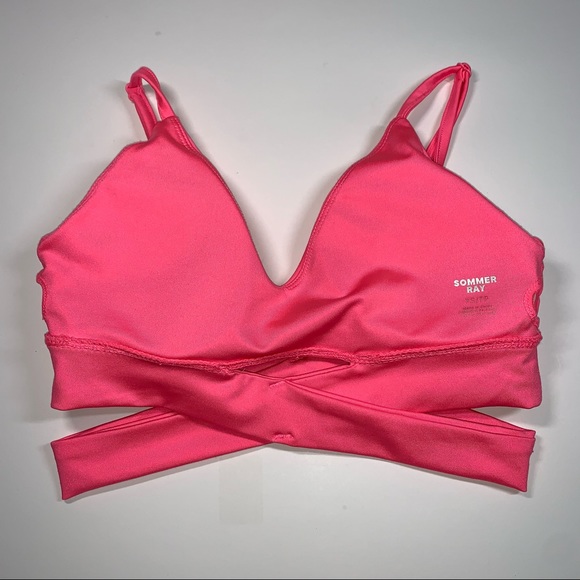 Sommer Ray XS neon pink crossover sports bra - Picture 8 of 12